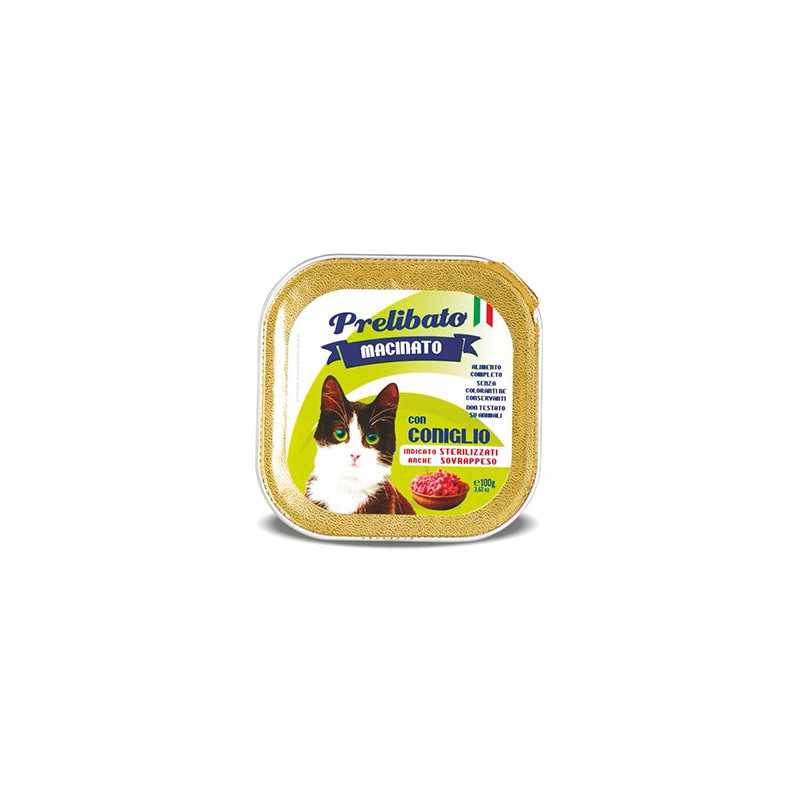UNIPRO Prelibato Macinato Lapin pour Chats Stérilisés o in en surpoids 100 g.
