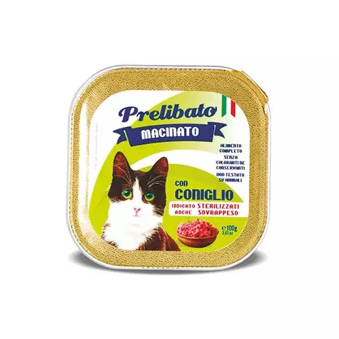 UNIPRO Delicious gemahlenes Kaninchen für sterilisierte oder übergewichtige Katzen 100 gr.