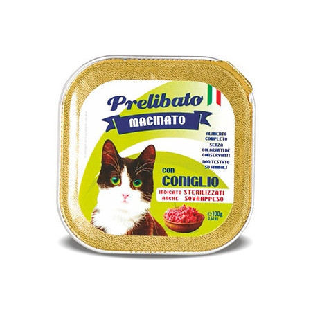 UNIPRO Prelibato Macinato Coniglio per Gatti Sterilizzati o in Sovrappeso 100 gr. - 