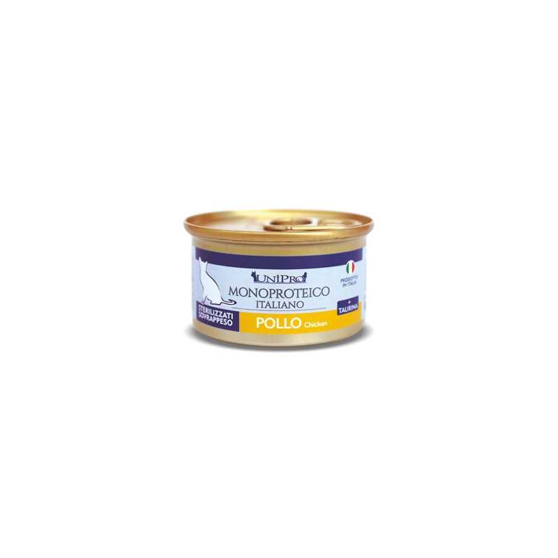 UNIPRO Unicamente Poulet Stérilisés o en surpoids 85 g. UNIPRO Unicamente Poulet Stérilisés o en surpoids 85 g.