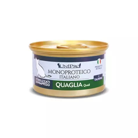 UNIPRO Unicamente Quaglia Sterilizzati o Sovrappeso 85 gr. - 