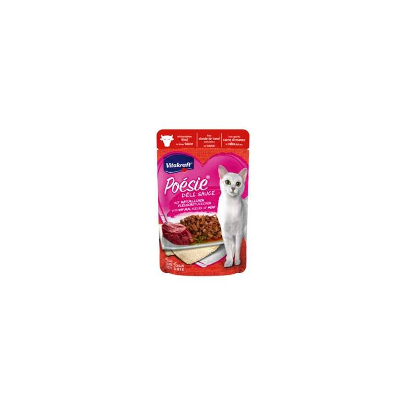VITAKRAFT Poèsie Deli Sauce avec Filet de Bœuf 85 g. VITAKRAFT Poèsie Deli Sauce avec Filet de Bœuf 85 g.