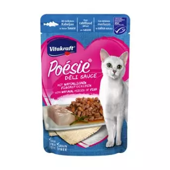 VITAKRAFT Poèsie Deli Sauce con Filetto di Merluzzo 85 gr. - 
