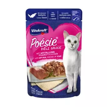 VITAKRAFT Poèsie Deli Sauce con Filetto di Merluzzo Nero 85 gr. - 