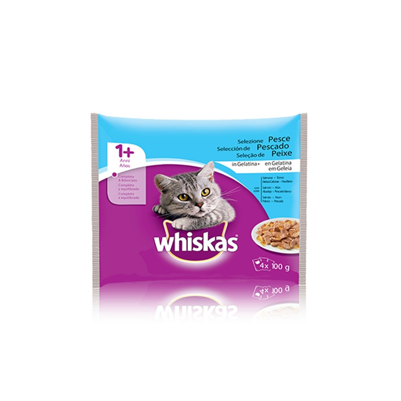 WHISKAS Selection Fish in Jelly (4 sachets of 100 gr.)