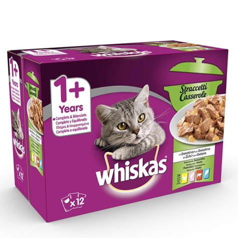 WHISKAS Straccetti Casserole in Jelly Assorted Selection 85 gr.