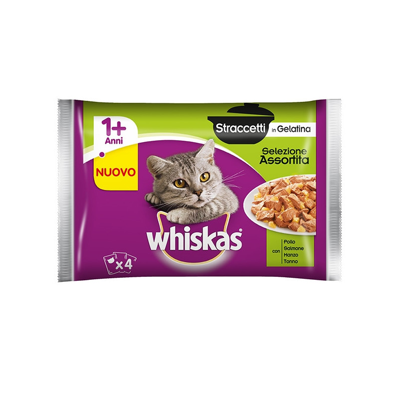 WHISKAS Straccetti in Jelly Assorted Selection (4 Beutel à 85 gr.)
