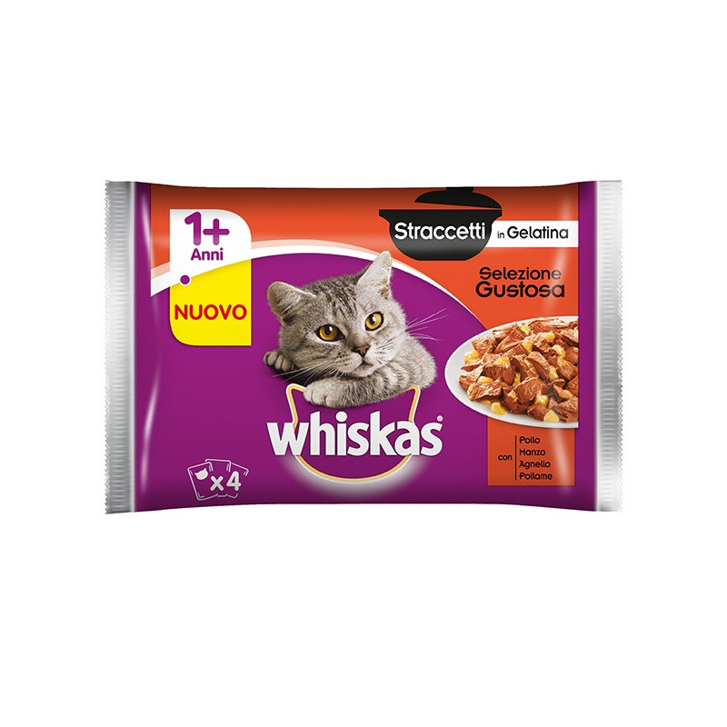 WHISKAS Straccetti in Jelly Selection Tasty (12 Beutel à 85 gr.)