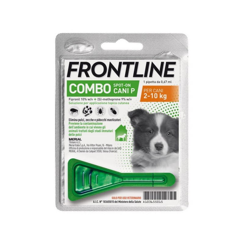 Frontline combo cani piccoli 1 pipetta 0,67 ml 2-10 kg - 