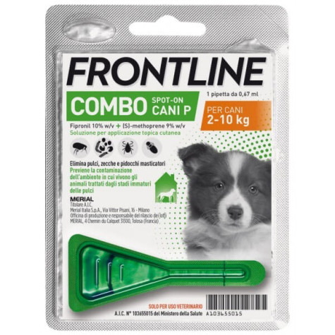 Frontline combo cani piccoli 1 pipetta 0,67 ml 2-10 kg - 