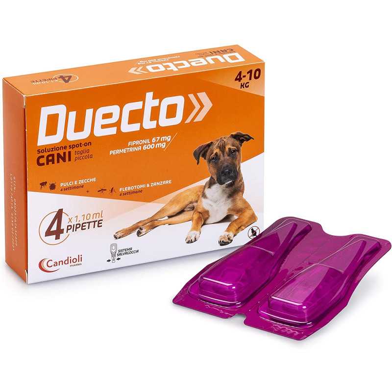 CANDIOLI Duecto Spot-on Small 4/10kg 4 pipette CANDIOLI Duecto Spot-on Small 4/10kg 4 pipette