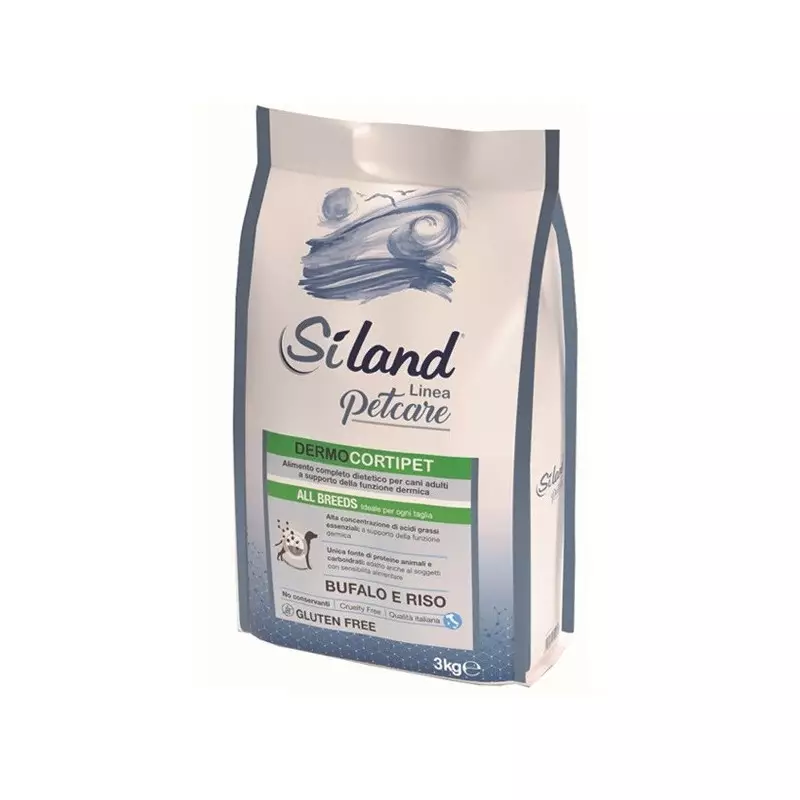 Siland Dermocortipet All Breeds Buffalo and Rice 3 kg. Siland Dermocortipet All Breeds Buffalo and Rice 3 kg.