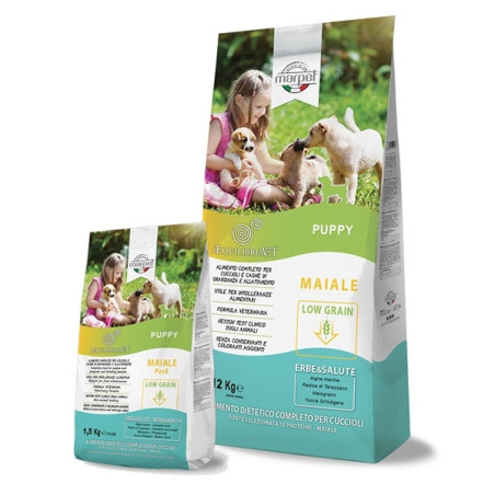 Marpet Equilibria Puppy Medium Large Low Grain 100% Maiale 12 Kg. - 