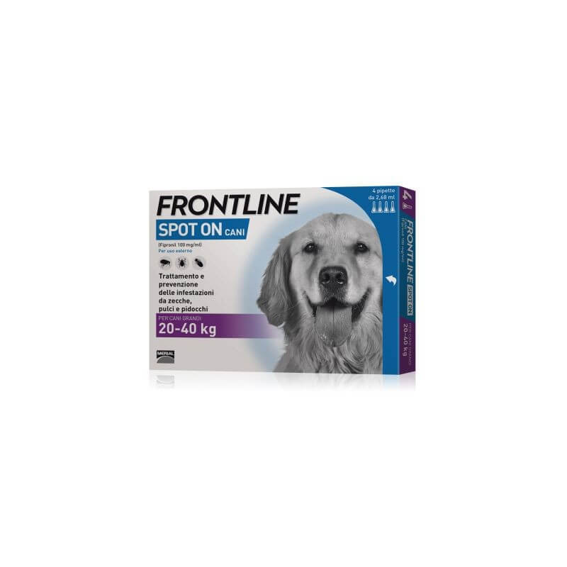 Frontline Spot On Grands Chiens 20-40 kg - 4 pipettes 2,68 ml