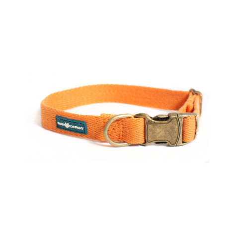 FARM COMPANY GREEN Eco-friendly Collar for Dogs in Soy Fiber Color PUMPKIN Size S / M