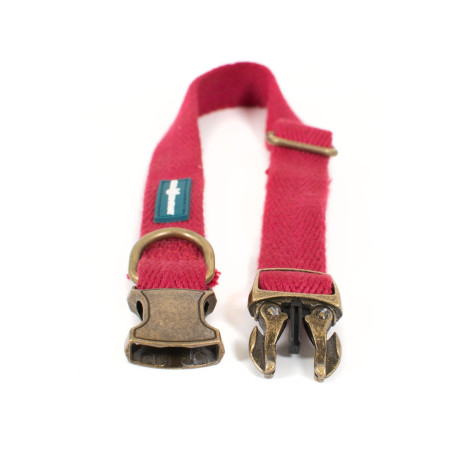 FARM COMPANY GREEN Collare Ecosostenibile per Cani in Fibra di Soia Colore ROSSO Taglia S/M - 