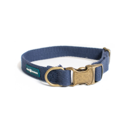 FARM COMPANY GREEN Collare Ecosostenibile per Cani in Fibra di Soia Colore BLU NAVY Taglia S/M - 