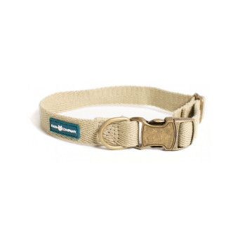 FARM COMPANY GREEN Eco-friendly Collar for Dogs in Soy Fiber Color TAUPE Size S / M
