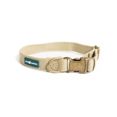 FARM COMPANY GREEN Eco-friendly Collar for Dogs in Soy Fiber Color TAUPE Size L