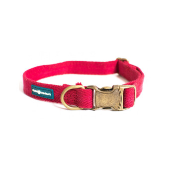 FARM COMPANY GREEN Eco-friendly Collar for Dogs in Soy Fiber RED Color Size XL