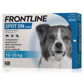 Frontline Spot bei mittelgroßen Hunden 4 Pipetten 1,34 ml 10-20 kg