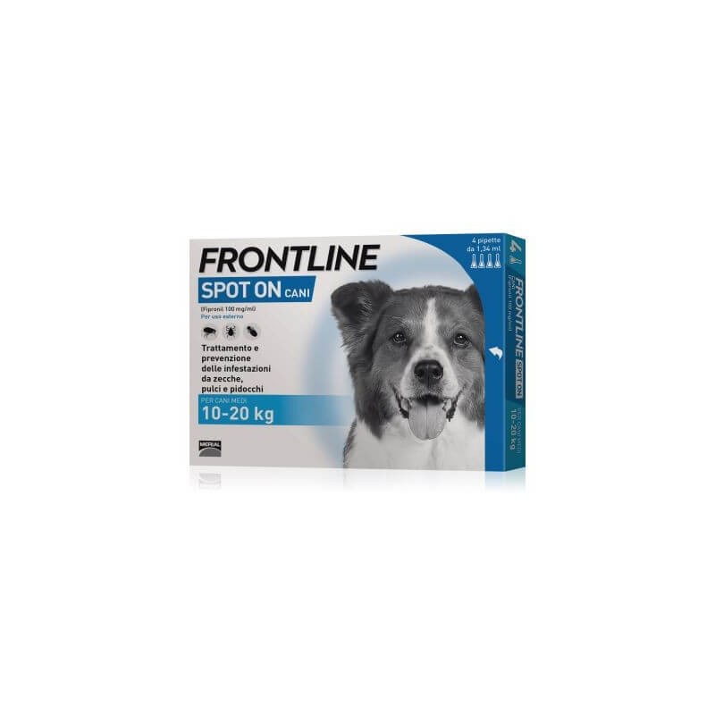 Frontline Spot On Chiens Moyens 10-20 kg - 4 pipettes 1,34 ml Frontline Spot On Chiens Moyens 10-20 kg - 4 pipettes 1,34 ml