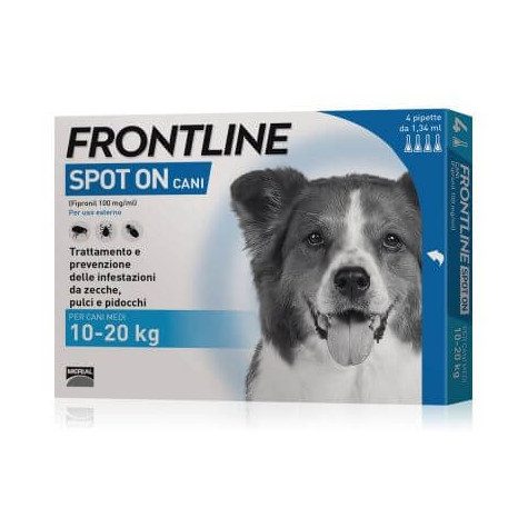 Frontline Spot bei mittelgroßen Hunden 4 Pipetten 1,34 ml 10-20 kg