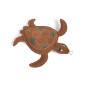 FARM COMPANY GREEN Leather turtle toy for dogs