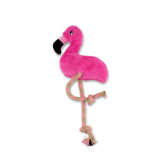 BECO Fernando the Flamingo toy for dogs in fabric and rope SIZE M