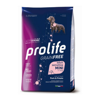 Prolife Cane Grain Free Adult Sensitive Maiale Patata Mini 7 kg - 