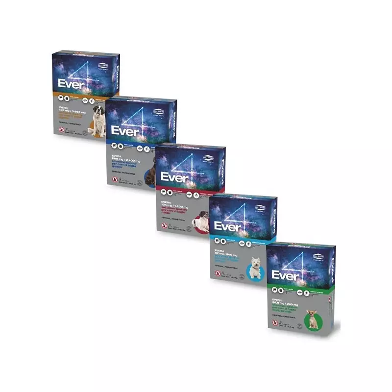 Slais - Ever4 Spot-On per Cani Taglia XS | 1,5 - 4kg Slais - Ever4 Spot-On per Cani Taglia XS | 1,5 - 4kg