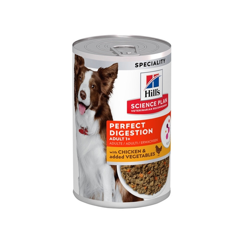Hill's Pet Nutrition - Science Plan Perfect Digestion Adult 1+ avec poulet et légumes aggiunte da 363 Gr. Hill's Pet Nutrition - Science Plan Perfect Digestion Adult 1+ avec poulet et légumes aggiunte da 363 Gr.