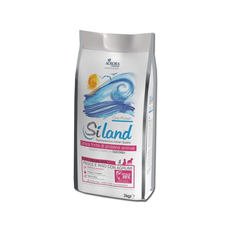 AURORA BIOFARMA Siland Puppy Medium/Maxi al Poisson et Riz avec Agrumi 3 kg