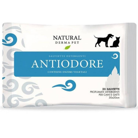 DERBE Natural Derma Pet  35 Salviette Antiodore - 