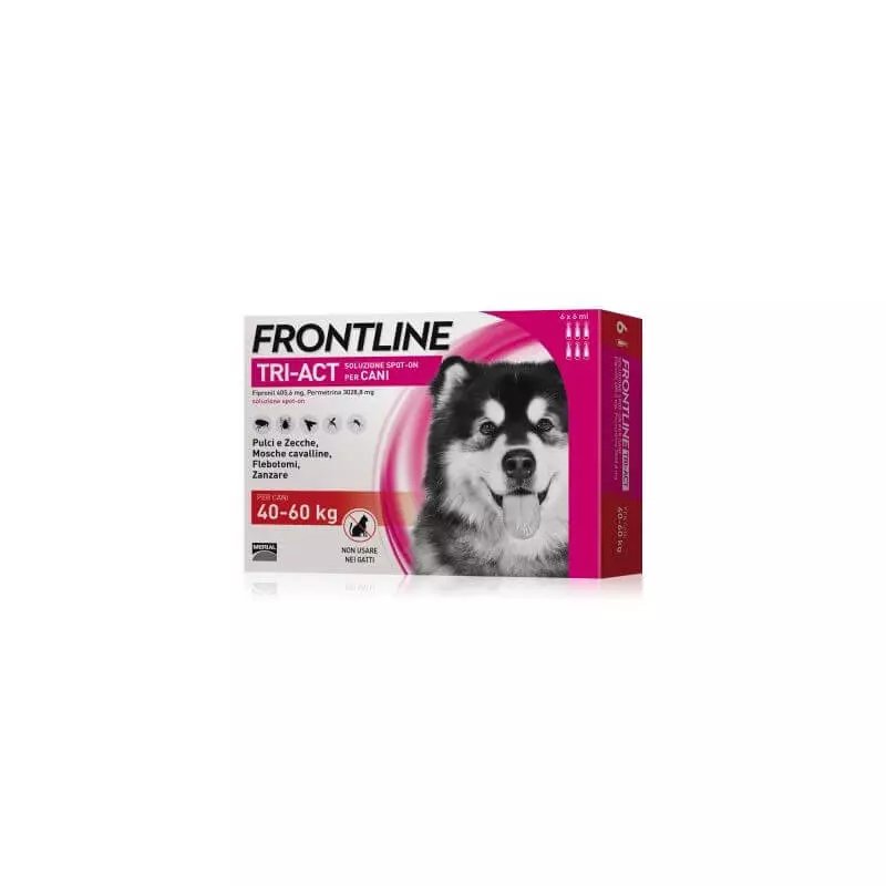 Frontline tri-act 40-60 kg 6 Pipetten (6 ml) Frontline tri-act 40-60 kg 6 Pipetten (6 ml)