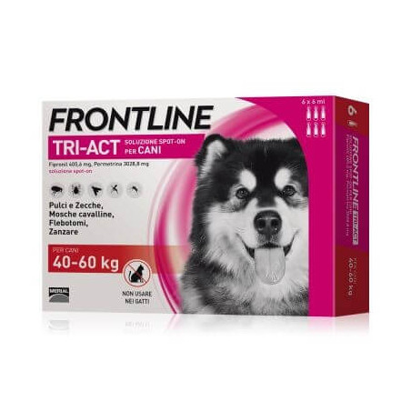 Frontline tri-act 40-60 kg 6 pipette - 