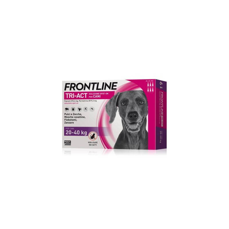 Frontline Tri-Act Chiens 20-40 kg - 6 pipettes