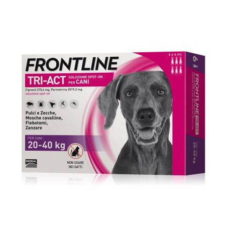 Frontline tri-act 20-40 kg 6 pipette - 