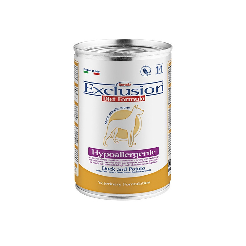 EXCLUSION Diet Hypoallergenic Anatra patate 400 gr - 