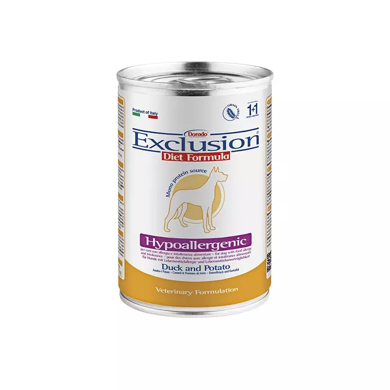 EXCLUSION Diet Hypoallergenic Anatra patate 400 gr