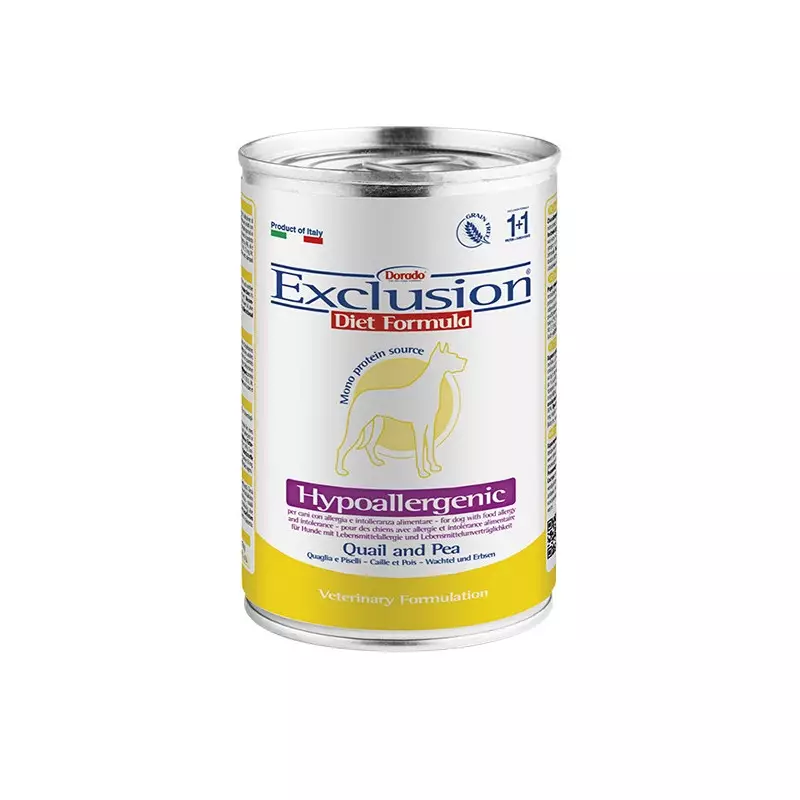 Exclusion Diet Hypoallergenic Quaglia Piselli 200 gr. Exclusion Diet Hypoallergenic Quaglia Piselli 200 gr.