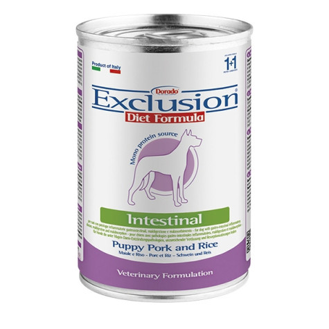 EXCLUSION Diet Intestinal Puppy Pork Rice 400 gr. - 