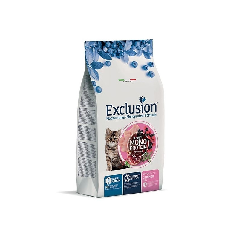 EXCLUSION Mediterraneo Monoprotein Kitten All Breeds Poulet 12 kg. EXCLUSION Mediterraneo Monoprotein Kitten All Breeds Poulet 12 kg.