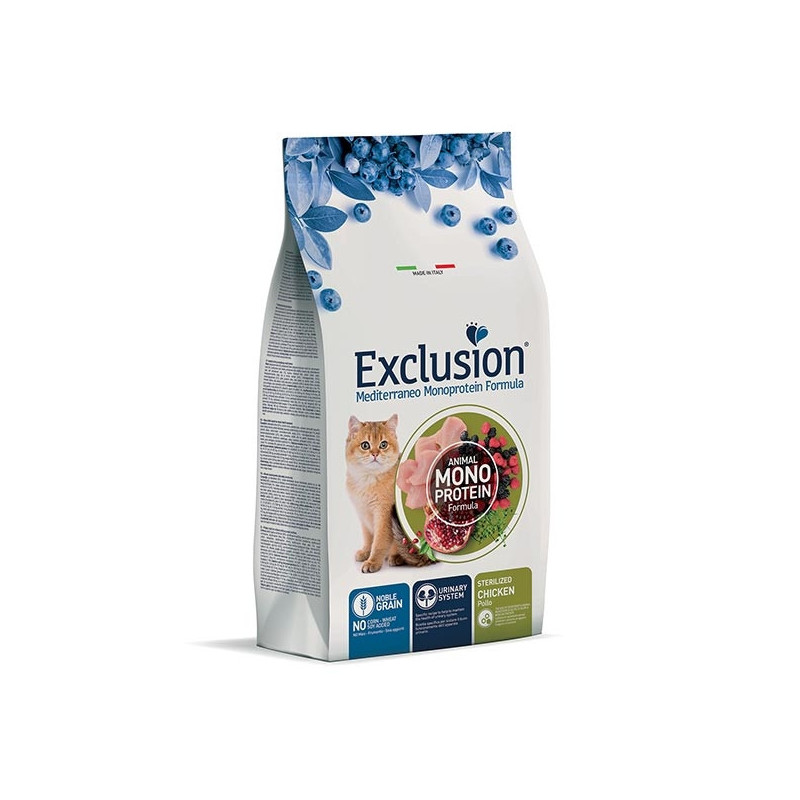 EXCLUSION Mediterraneo Monoprotein Chat Sterilized Adult All Breeds Poulet 12 kg.. EXCLUSION Mediterraneo Monoprotein Chat Sterilized Adult All Breeds Poulet 12 kg..