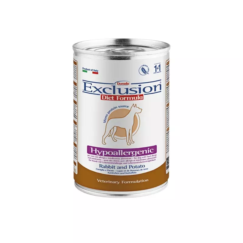EXCLUSION Diet Hypoallergenic Rabbit Potatoes 400 gr.