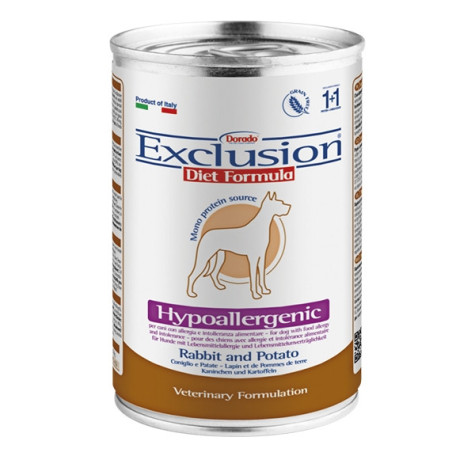 EXCLUSION Diet Hypoallergenic Coniglio Patate 400 gr. - 
