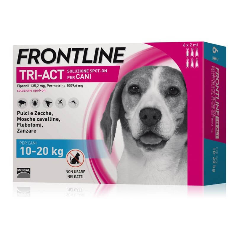 Frontline Tri-Act Chiens 10-20 kg - 6 pipettes Frontline Tri-Act Chiens 10-20 kg - 6 pipettes