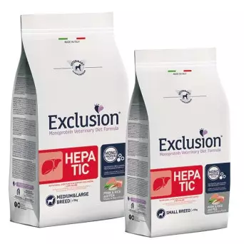 exclusion Hepatic  Pork&Rice and Pea - Medium/Large Breed 12 kg. - 