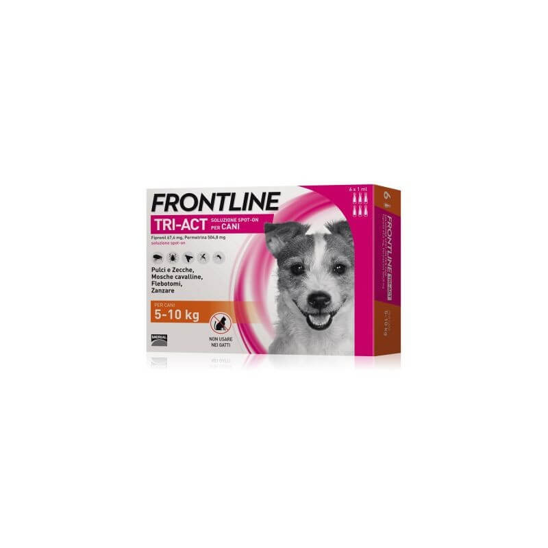 Frontline tri-act 5-10 kg 6 pipettes (1 ml)