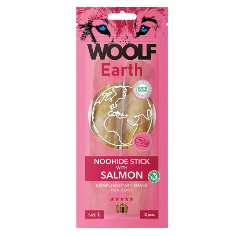 WOOLF earth Stick (masticativo) con salmone 85 gr.  L - 